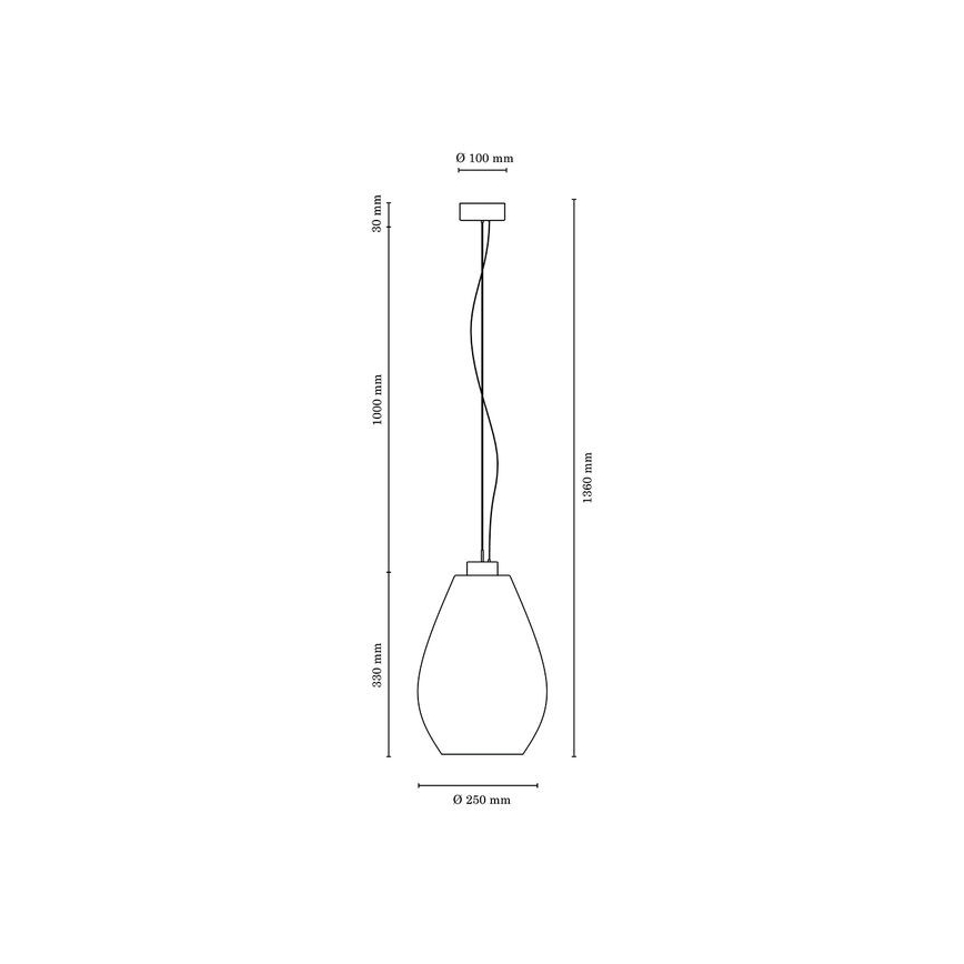 Lestenec na vrvici PIRO 1xE27/60W/230V bukev - FSC certifikat
