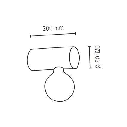 Stenska svetilka TRABO 1xE27/25W/230V bor - FSC certifikat