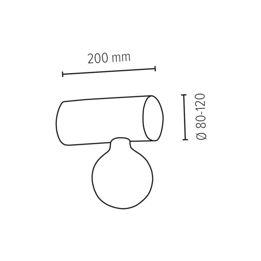 Stenska svetilka TRABO 1xE27/25W/230V bor - FSC certifikat