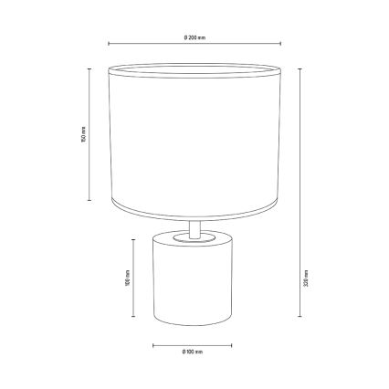 Namizna svetilka KRETA 1xE27/25W/230V bor/bela - FSC certifikat