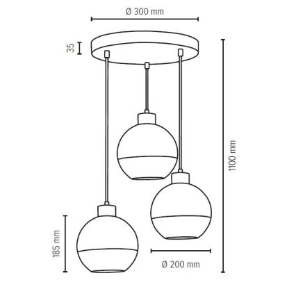 Spot-Light G1545 - Nadomestno senčilo LINEA pr. 20 cm