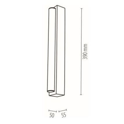 LED Kopalniška luč za osvetlitev ogledala AQUAVIVA LED/6W/230V 39 cm IP44 hrast