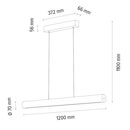 LED Zatemnitveni lestenec na vrvici CONOR LED/34,5W/230V hrast – FSC certifikat