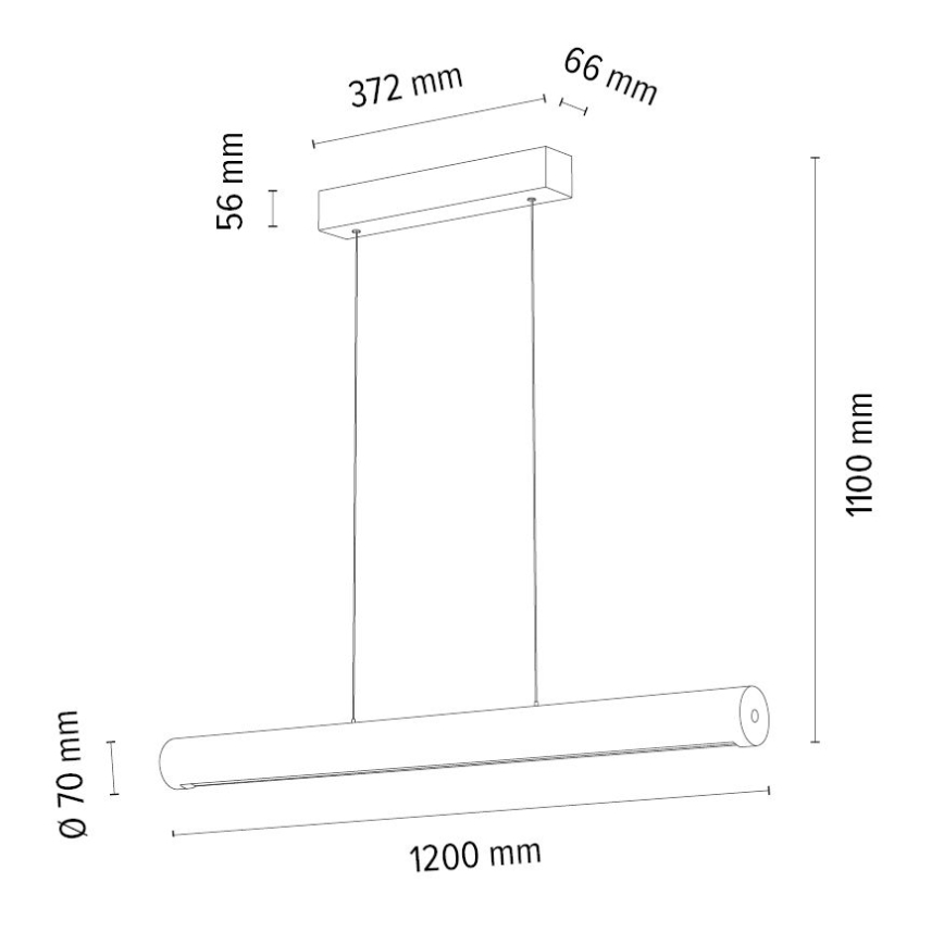 LED Zatemnitveni lestenec na vrvici CONOR LED/34,5W/230V hrast – FSC certifikat