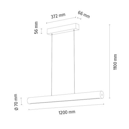 LED Zatemnitveni lestenec na vrvici CONOR LED/34,5W/230V hrast – FSC certifikat