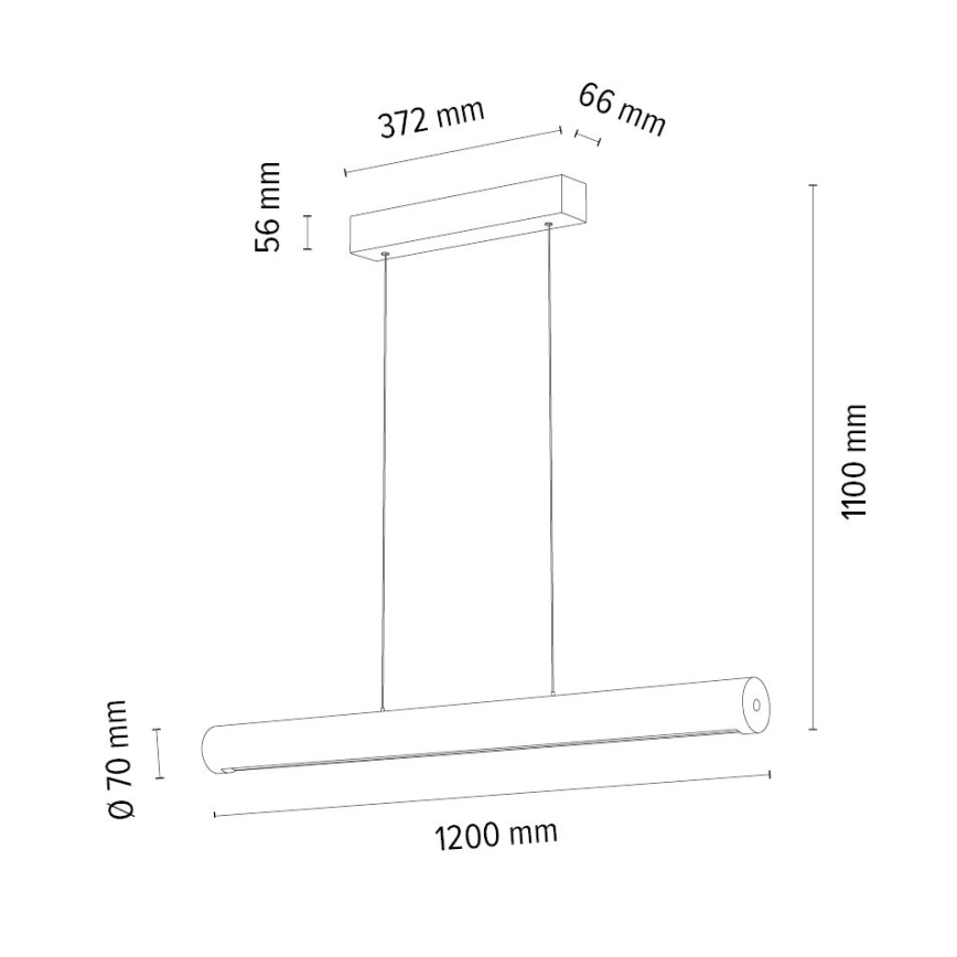 LED Zatemnitveni lestenec na vrvici CONOR LED/34,5W/230V hrast – FSC certifikat