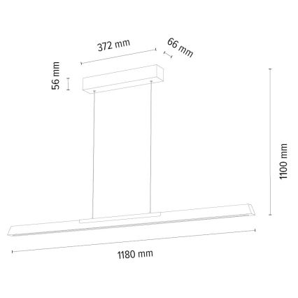 LED Zatemnitveni lestenec na vrvici JONAS LED/16,5W/230V hrast – FSC certifikat