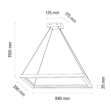 LED Zatemnitveni lestenec na vrvici LEGNO LED/31,5W/230V hrast – FSC certifikat