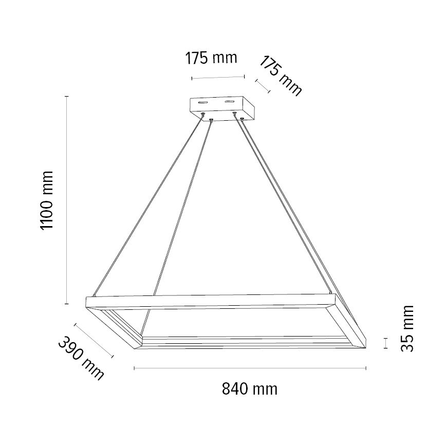LED Zatemnitveni lestenec na vrvici LEGNO LED/31,5W/230V hrast – FSC certifikat