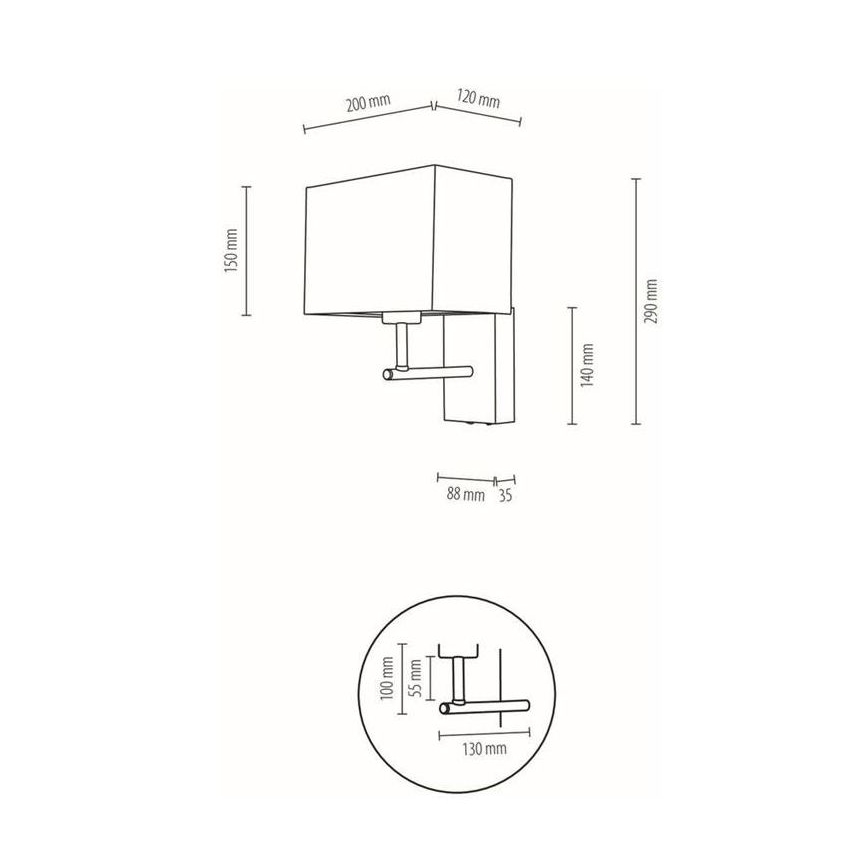 Stenska svetilka BOHO 1xE27/25W/230V hrast – FSC certifikat