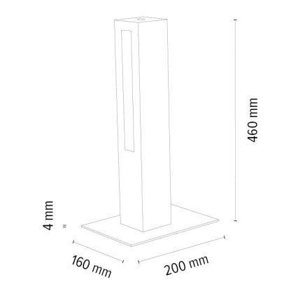 LED Zatemnitvena namizna svetilka LEON LED/9W/230V hrast – FSC certifikat