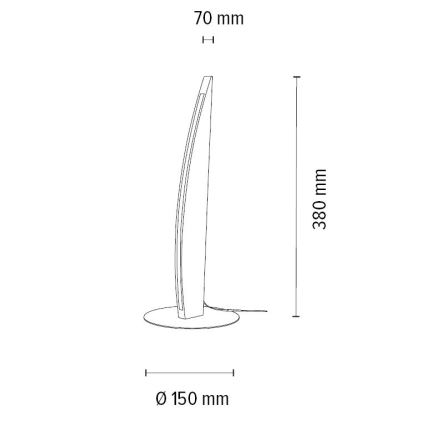 LED Zatemnitvena namizna svetilka DUBAI LED/4W/230V hrast – FSC certifikat