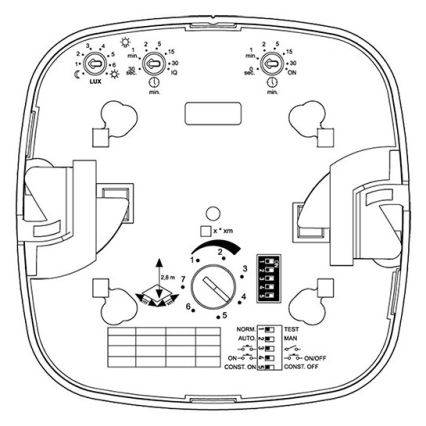 Steinel 002749 - Detektor prisotnosti IR Quattro 8m DALI-2 APC bela