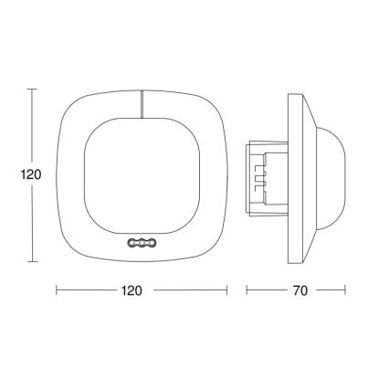 Steinel 002770 - Detektor prisotnosti IR Quattro HD 24m COM2 bela