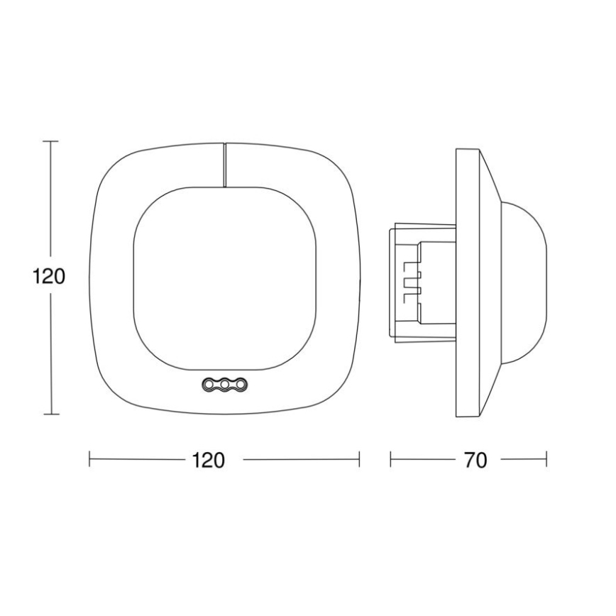 Steinel 002770 - Detektor prisotnosti IR Quattro HD 24m COM2 bela