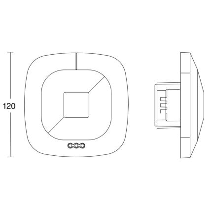 Steinel 002848 - Detektor prisotnosti HF 360 COM2 bela