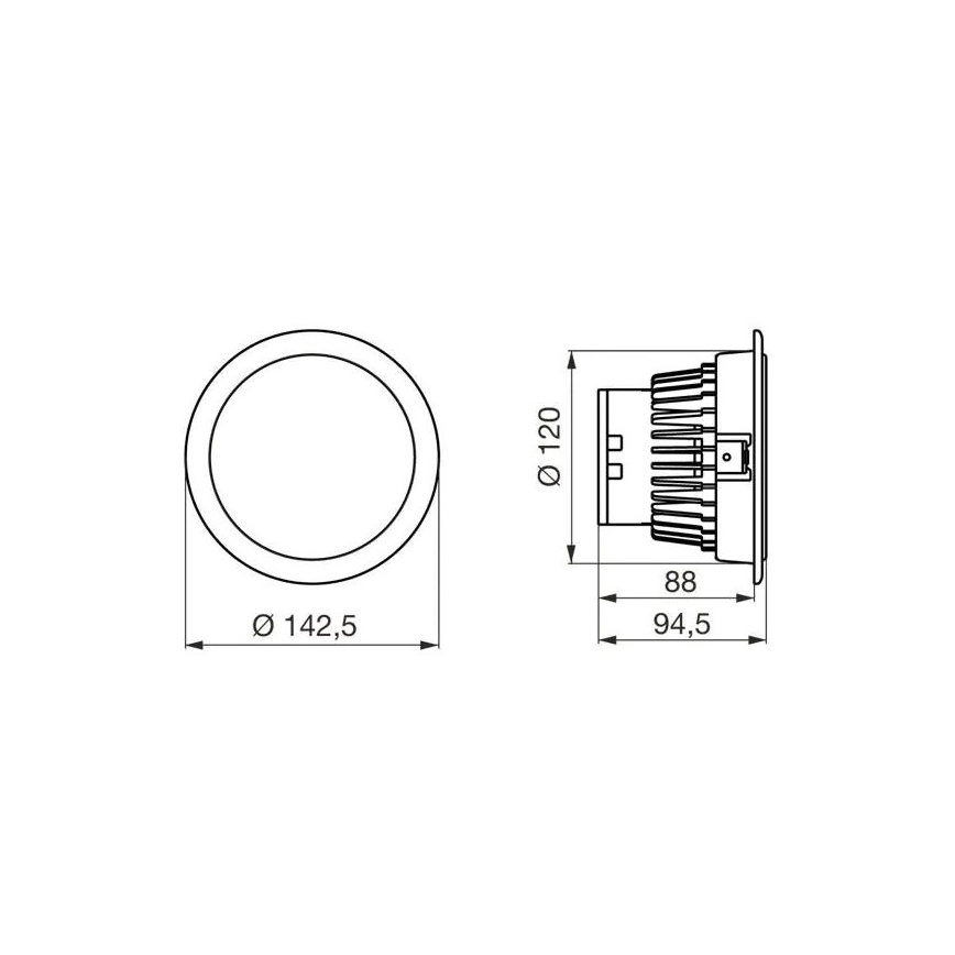 STEINEL 007744 - LED Vgradna svetilka s senzorjem LED/15W/230V 3000K