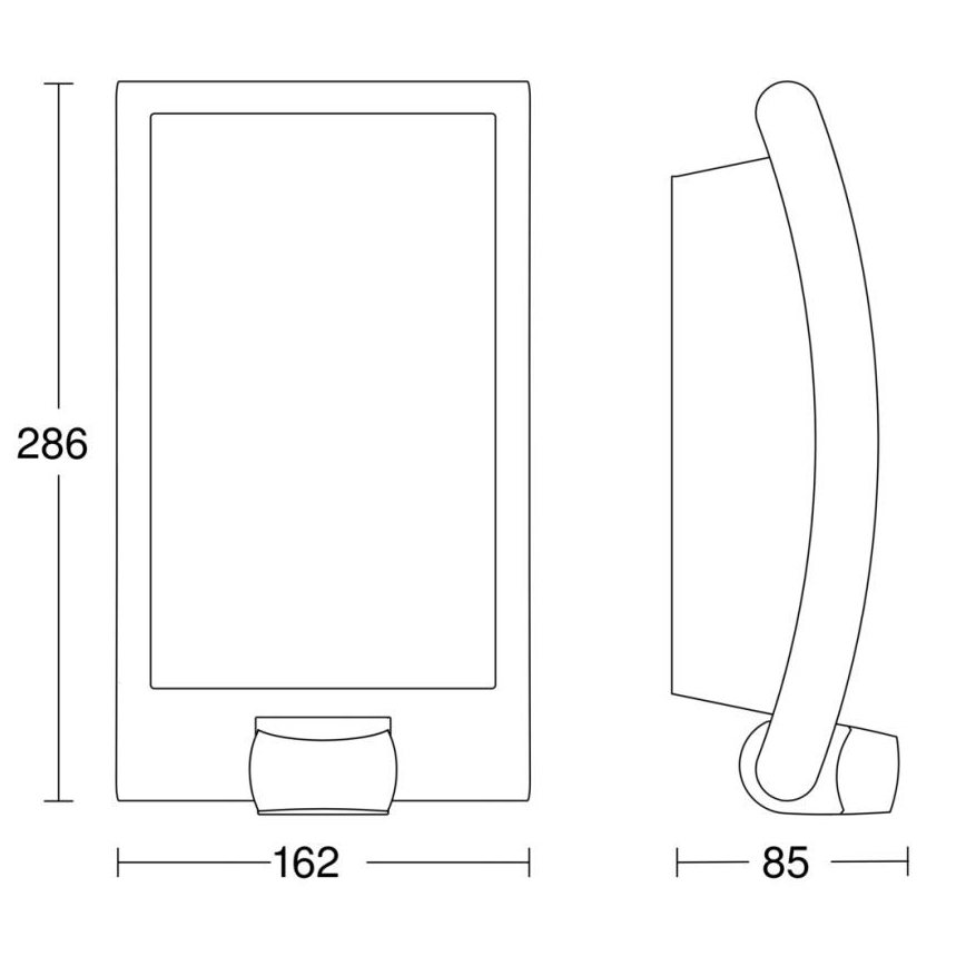 Steinel 009816 - Zunanja stenska svetilka s senzorjem L 22 S 1xE27/60W/230V IP44