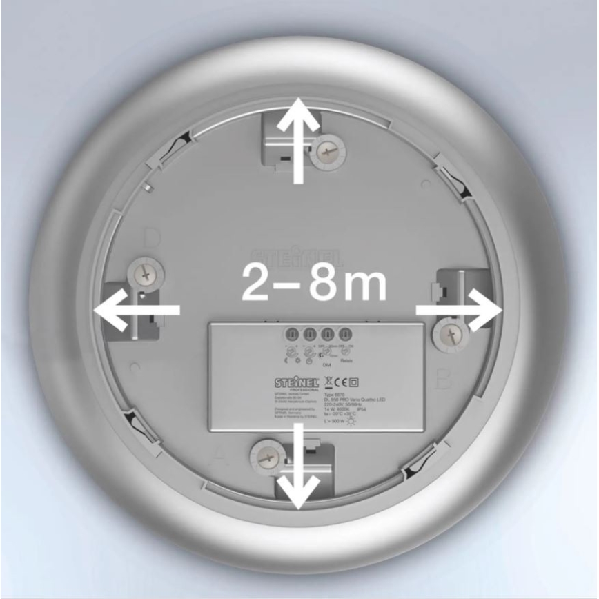 Steinel 035440 - LED Zunanja svetilka s senzorjem QUATTRO LED/10W/230V IP54