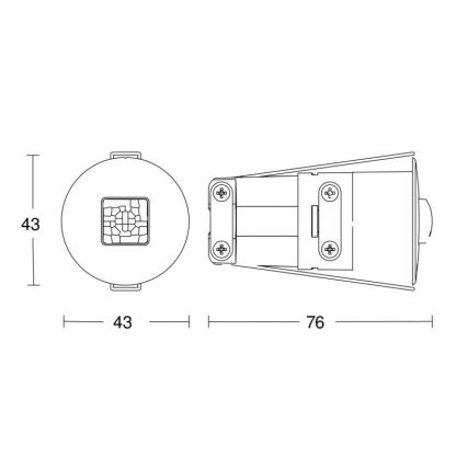 Steinel 053871 - Detektor prisotnosti IR Quattro Micro 6m DALI-2 IP65 bela