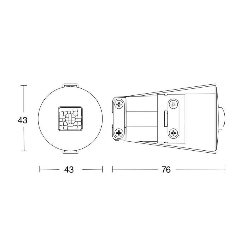 Steinel 053871 - Detektor prisotnosti IR Quattro Micro 6m DALI-2 IP65 bela