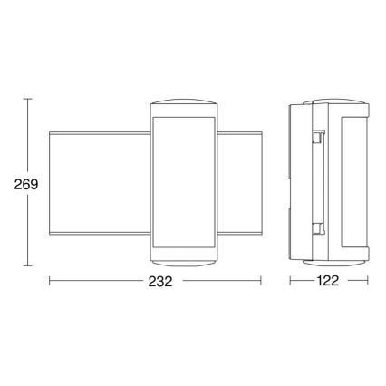 STEINEL 053949-LED Zunanja stenska svetilka s senzorjem L665 LED/10W/230V IP44