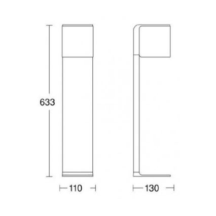 Steinel 055479 - LED Zunanja svetilka s senzorjem CUBO LED/9,5W/230V IP44 antracit