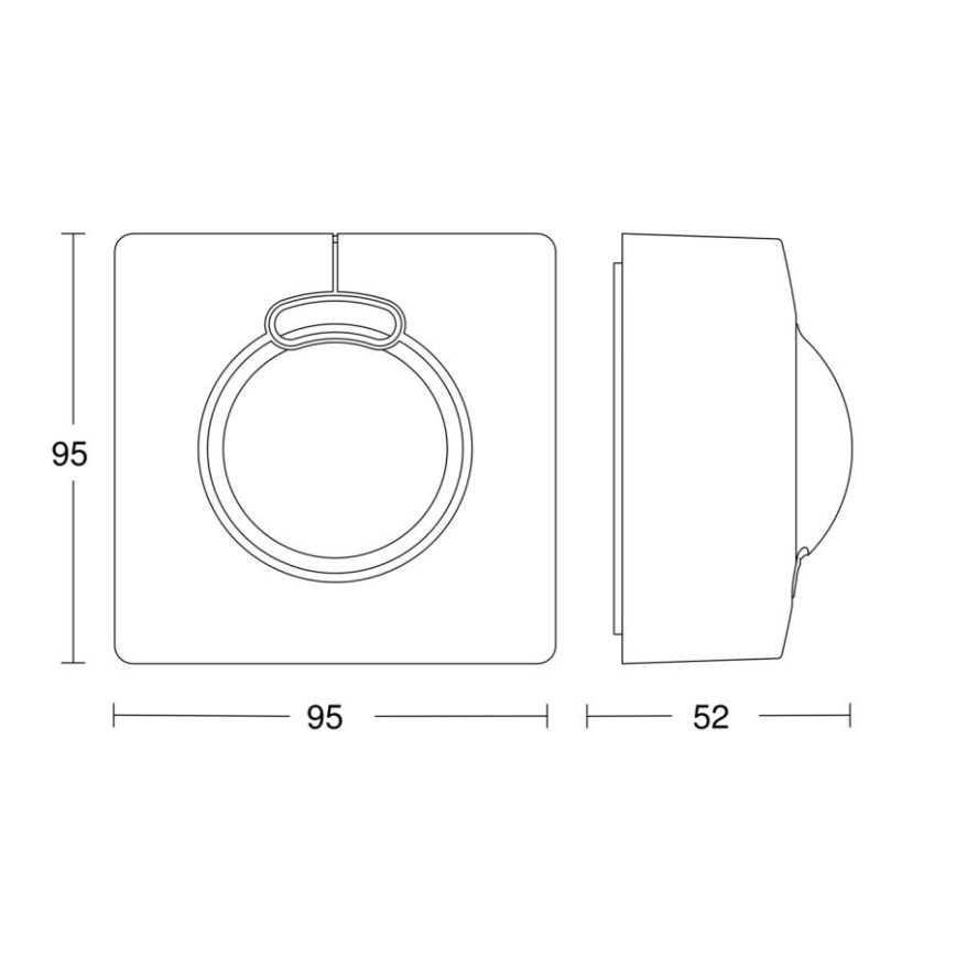 Steinel 057312 - Senzor gibanja HF 3360 DALI-2 IP54 kvadrat bela