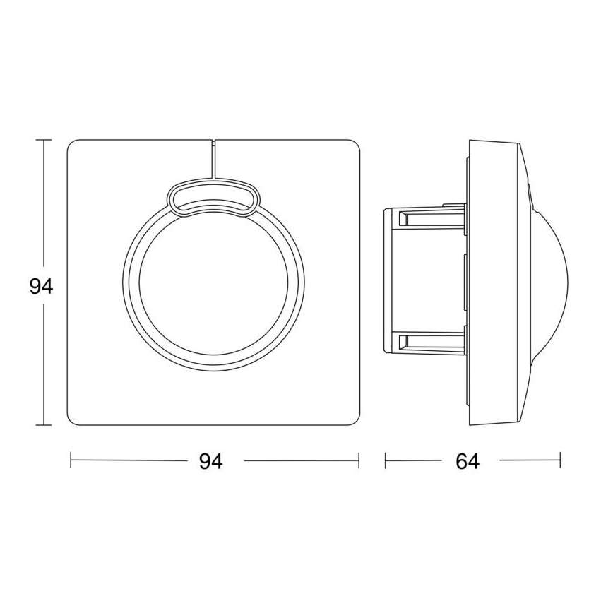 Steinel 057336 - Senzor gibanja HF 3360 DALI-2 IP20 kvadrat bela
