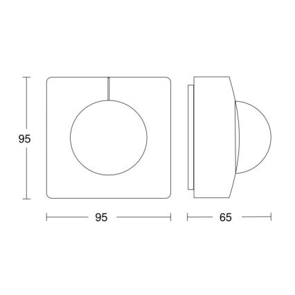 Steinel 057350 - Senzor gibanja IS 3180 DALI-2 IPD IP54 bela