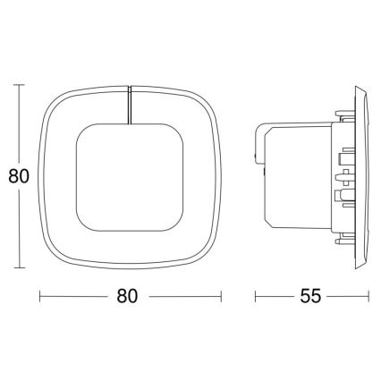 Steinel 057510 - Detektor prisotnosti IR Quattro SLIM XS 4m DALI-2 bel