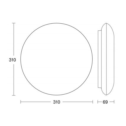 STEINEL 057589-LED Zunanja stropna svetilka s senzorjem QUATTRO LED/14W/230V IP54 4000K