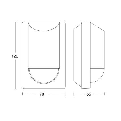 Steinel 057664 - Zunanji infrardeči senzor IS 2180-2 230V IP54 antracit