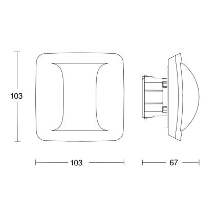 Steinel 058029 - Detektor prisotnosti Hallway DALI-2 APC bel