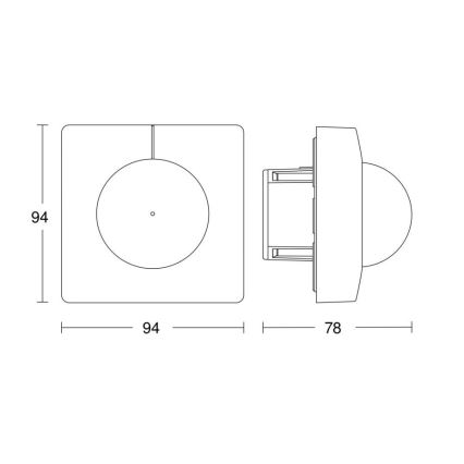 Steinel 058173 - Senzor gibanja IS 3360 KNX kvadrat bela