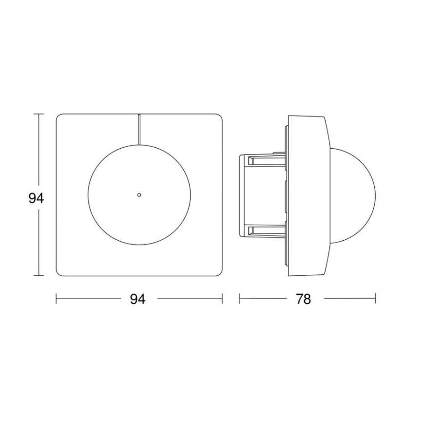 Steinel 058173 - Senzor gibanja IS 3360 KNX kvadrat bela