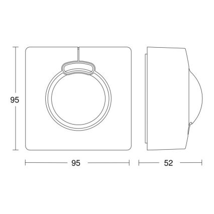 Steinel 058210 - Detektor gibanja HF 3360 V3 KNX IP54 kvadrat beli