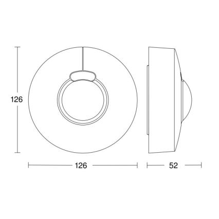 Steinel 058234 - Detektor gibanja HF 3360 V3 KNX IP54 okrogel bel