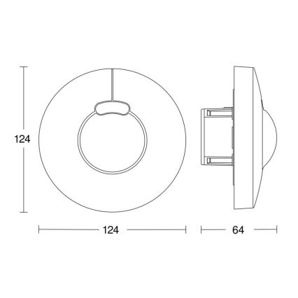 Steinel 058241 - Detektor gibanja HF 3360 V3 KNX okrogel bel