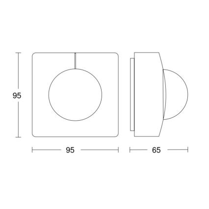 Steinel 058258 - Senzor gibanja IS 345 V3 KNX IP54 kvadrat bela