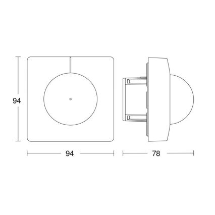 Steinel 058265 - Senzor gibanja IS 345 V3 KNX kvadrat bela