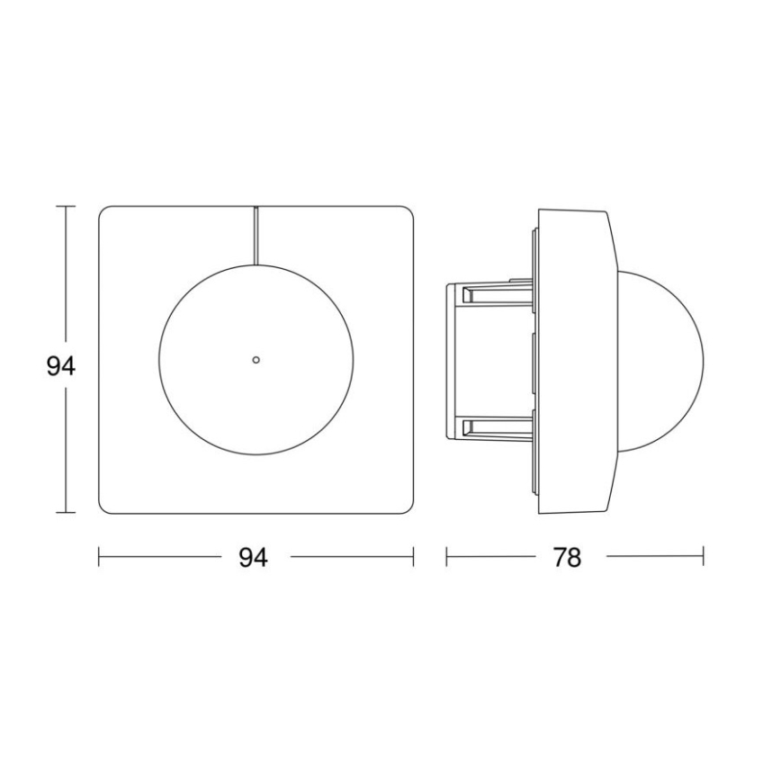 Steinel 058265 - Senzor gibanja IS 345 V3 KNX kvadrat bela