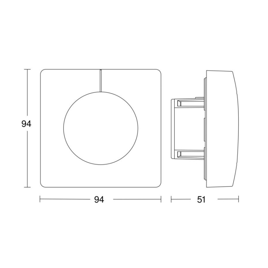 Steinel 058326 - Svetlobni senzor Dual V3 KNX kvadrat bela