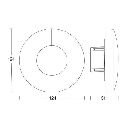 Steinel 058340 - Svetlobni senzor Dual V3 KNX okrogel bela