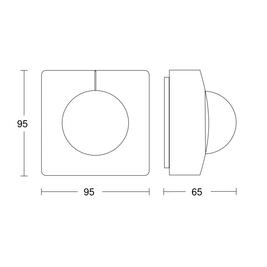 Steinel 058364 - Detektor gibanja IS 3360 MX Highbay V3 KNX IP54 kvadraten bel