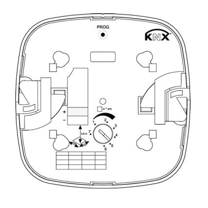 Steinel 058470 - Detektor prisotnosti IR Quattro HD 24m KNX bel