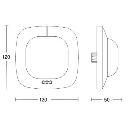 Steinel 058470 - Detektor prisotnosti IR Quattro HD 24m KNX bel