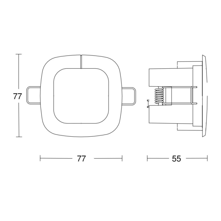Steinel 058494 - Detektor prisotnosti IR Quattro SLIM 4m V3 KNX white