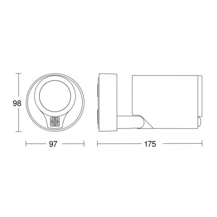 STEINEL 058630 - LED Zunanja stenska svetilka s senzorjem SPOT ONE 1xGU10/7W/230V IP44