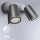 STEINEL 058654 - LED Zunanja stenska svetilka s senzorjem SPOT DUO 2xGU10/7,5W/230V IP44